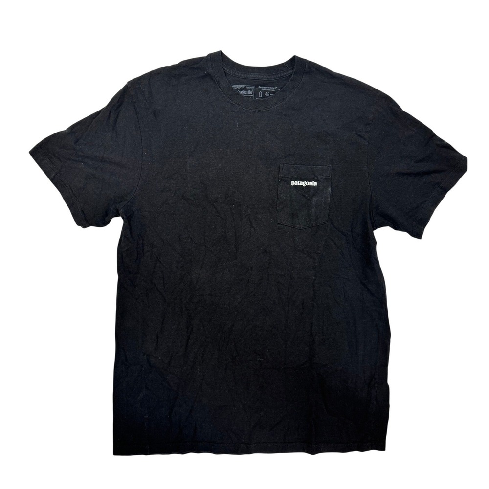 Patagonia Mens Responsibili-Tee P-6 Logo Pocket T-Shirt Black Large